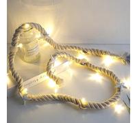Esoes Hemp Rope String Lights, 1.5M Seashell Conch Beach Theme Nautical Maritime Decoration Fairy Lights Battery Operated String Lights for Indoor Garden Birthday Party Home Bedroom Xmas 15 LED