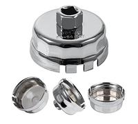 Esoldnic 64mm 14 Flutes Oil Filter Wrench Cap 1/2'' Drive Oil Filter Removal Tool 1.8L Engine Oil Filter Socket Cup for Toyota Corolla Matrix Prius Auris Lexus CT200h, iM, iQ, xD (901-C)
