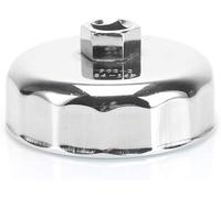 Esoldnic 84mm 14 Flutes Oil Filter Socket Oil Filter Cap Wrench Tool Universal Chrome Plated Steel Oil Filter Removal Tool Compatible with Mercedes Dodge and Jeep 3.0L Diesel Engines