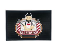 Eson Barber Station Mat, Mat Flexible Rubber, Heavy Duty Non-slip Rubber Matt Work Pad, Barber Station Magnetic Organizer Mat for Barbershop & Salon Equipment (Design Barberman)