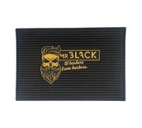Eson Barber Station Mat, Mat Flexible Rubber, Heavy Duty Non-slip Rubber Matt Work Pad, Barber Station Magnetic Organizer Mat for Barbershop & Salon Equipment (Design Mr Black)