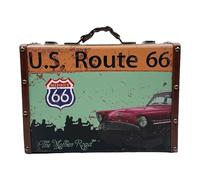 Eson Barber Tools Carry Case - Authentic Lockable Large Capacity Hair Dressing Kit Carry Case - Premium Barber Backpack for Professionals-Secure Hairdresser Tool Storage for Travel (U.S. Route66)