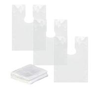 Eson Disposable Capes 50pcs (100x140cm) with Lacing Strips for Barber,Hairdresser,Salon - Transparent, Waterproof Barber Cape Gown Apron for Haircuts,Hairdressing Capes & Barber Accessories
