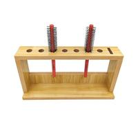Eson Hair Brush Holder Wooden Stand, Hairdressing Scissors Holder, Professional Shears Block & Brush Holder for Salon, Barber Scissor Organizer Stand, Tools Storage, Hairbrush Holder Rack (Natural)