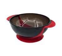 Eson Hair Dye Bowl, Coloring Bowl Dye Mixing Tint,Spout Handle with Measurements, Salon Supplies,Professional Tools Hairdresser, Barber, Beauty Salon Tools (Anti-Fall Suction Cup (Red))