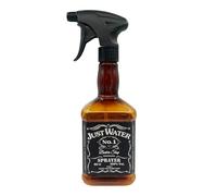 Eson Hair Water Spray Bottle 600ml, Whisky Style Spray Bottle for Hair, Cooling Barber Salon Hairdresser, Mist Sprayer,Retro Stylish, Empty Refillable Sprayer for Shaving and Cleaning 600ml (Brown)