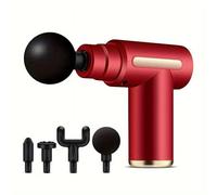 Eson Massage Gun Deep Tissue, Barber Mini Massage Low Noise Gun Massager for Muscle Recovery Pain Relief Handheld Massager for Professional Barbers Hairdressers Beauty Salons Spa (Red)