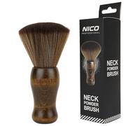 Eson Neck Duster Brush Extra Soft Barber Brush for Men's Grooming Professional Neck Brush for Barbers and Stylists, Cleaning Hairbrush Salon Hairdressing (Golden Teak)