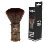 Eson Neck Duster Brush Extra Soft Barber Brush for Men's Grooming Professional Neck Brush for Barbers and Stylists, Cleaning Hairbrush Salon Hairdressing (Antique Oak)