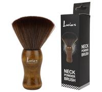 Eson Neck Duster Brush Extra Soft Barber Brush for Men's Grooming Professional Neck Brush for Barbers and Stylists, Cleaning Hairbrush Salon Hairdressing (Rich Mahogany)