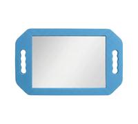 Eson Two Handed Mirror, Portable Hand Held Mirror for Barbers & Beauty Professionals, Two-Handed Design, Ideal for Back of Head View, Perfect for Salon, Hairdressers (Foam Blue)