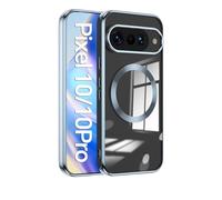 ESONG Magnetic Clear for iPhone 17E Protection Case Compatible with MagSafe[Wireless Charging][Bulid in Camera Cover],Silicone Shockproof Protective Phone Cover[Non-Yellowing]-Blue
