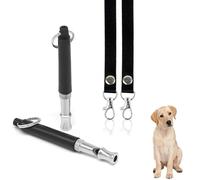 ESONLITOR Dog Whistle to Stop Barking, Adjustable Pitch Ultrasonic Training Tool Silent Bark Control for Dogs-2 Free Lanyard Strap with Pack of 2 PCS Pet Whistle