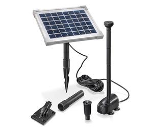 esotec Solar Pond Pump Fountain Pump Watersplash 5/470 Complete Set Solar Fountain for Outdoor Solar Module 5 W for Garden Pond Water Feature Direct Operation 0.9 m 470 l/h IP68 101012