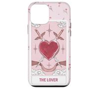 Esoteric Card The Lover Tarot Card Floral Aesthetic Pink Case for iPhone 12 mini