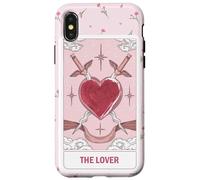 Esoteric Card The Lover Tarot Card Floral Aesthetic Pink Case for iPhone X/XS