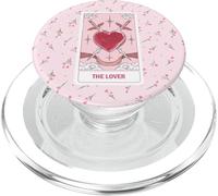 Esoteric Card The Lover Tarot Card Floral Aesthetic Pink PopSockets PopGrip for MagSafe