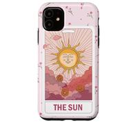 Esoteric Card The Sun Tarot Card Floral Aesthetic Pink Case for iPhone 11
