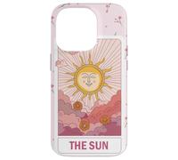 Esoteric Card The Sun Tarot Card Floral Aesthetic Pink Case for iPhone 14 Pro