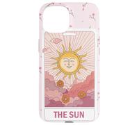 Esoteric Card The Sun Tarot Card Floral Aesthetic Pink Case for iPhone 15