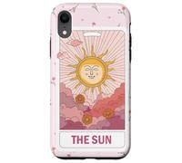 Esoteric Card The Sun Tarot Card Floral Aesthetic Pink Case for iPhone XR