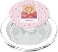 Esoteric Card The Sun Tarot Card Floral Aesthetic Pink PopSockets PopGrip for MagSafe