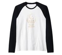 Esoteric Crescent Moon Flower Celestial Botany Design Raglan Baseball Tee