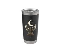 Esoteric Crescent Moon Flower Celestial Botany Design Stainless Steel Insulated Tumbler