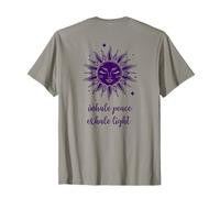 Esoteric Meditation Sun Face Inhale Peace Yoga T-Shirt