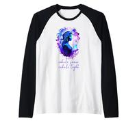 Esoteric Meditation Watercolour Inhale Peace Exhale Yoga Raglan Baseball Tee
