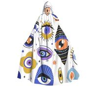 Esoteric Mystical Evil Eyes Wizard Witch Hooded Cloak Halloween Hoodies