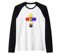 Esoteric Rosicrucian Rose Cross symbol occult magick ritual Raglan Baseball Tee