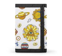 Esoteric Symbols and Occult Objects Wallet for Men Trifold Wallets Credit Card Holder Minimalist Front Pocket for Women
