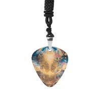 Esotericism From Darkness to Light Guitar Pick Pendant Necklace for Acoustic Electric Bass Players Guitar Accessories Guitarist Gifts