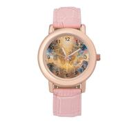 Esotericism from Darkness to Light Womens Leather Strap Elegant Lady Wrist Watches Casual Band Three-Hand Watch