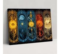 Esotericism Tarot Card Canvas Print - Illuminati, Home Decoration, Canvas Print, Intricate Patterns, 36" x 24"