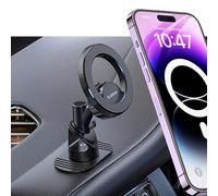 Esoulk Ring Magnetic Dashboard Mounting Car Holder One Hand Operation 360° Rotating, Secure Grip, Removable Universal Compatible Fits iPhone Air 17 16 15 14 13 12 11 Pro Max