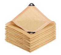 ESOUY Anti-ultraviolet Sunshade Net, Beige Outdoor Sunshade Cloth, 95% Shading Rate, Garden Privacy Fence Net, RV Awning(With Hook And Drawstring)(5.0 * 10m(16.4 * 32.8ft))