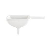 esowemsn Plastic Wide Mouth Kitchen Funnel, 2PCS, Square Mouth, for Home Kitchen Jars, Jam, Spice Filling, Bottles, Liquid Oil, Coffee, Milk, Powder, White