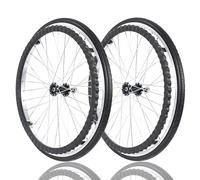 ESOYAWE 24 Inch Wheelchair Caster Wheels - 1 Pair, Non-Slip Puncture Proof Polyurethane Solid Tire, Aluminum Alloy Spoke Hub Wheelchair Replacement Wheels (Black, 24 Inch)