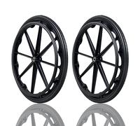 ESOYAWE Wheelchair Rear Wheel 20 Inch 22 Inch 24 Inch Solid Tires (2 Pack), Wheelchair Replacement Wheels Assembly With Hand Push Ring, Polyurethane Wheelchair Caster Wheels (Size : 22 * 13/8)