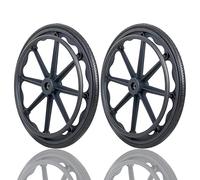 ESOYAWE Wheelchair Rear Wheel 20 Inch 22 Inch 24 Inch Solid Tires (2 Pack), Wheelchair Replacement Wheels Assembly With Hand Push Ring, Polyurethane Wheelchair Caster Wheels (Size : 20 * 13/8)