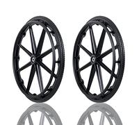 ESOYAWE Wheelchair Rear Wheel 20 Inch 22 Inch 24 Inch Solid Tires (2 Pack), Wheelchair Replacement Wheels Assembly With Hand Push Ring, Polyurethane Wheelchair Caster Wheels (Size : 24 * 13/8)