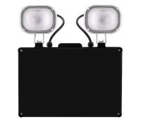 ESP D1101SBK Duceri Emergency Twin Spot 6W LED IP40 Lithium Battery Switchable Self-Test Black