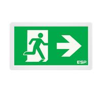 ESP D121AWH Duceri Emergency Surface Slimline Exit Box 3W LED IP20 All Legends Lithium Battery Maintained White
