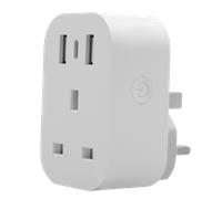 ESP ECSPSP Fort Smart Plug with Mains Passthrough and Switchable USB & USB-C