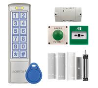 ESP EZT3KXT Aperta Single External Door Silver Proximity Keypad Kit c/w IP55 Mushroom Exit Button