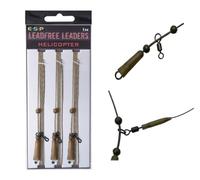 ESP Lead Free Leaders Heli Rig 1m: Camo Brown