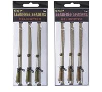 ESP Lead Free Leaders Heli Rig 1m: Camo Brown