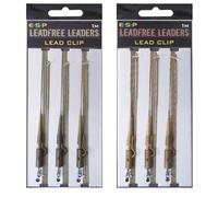ESP Lead Free Leaders Leadclip 1m: Camo Brown